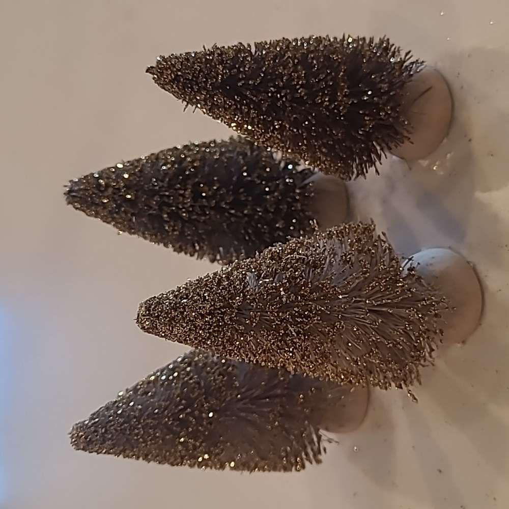 Pottery Barn Pink/ Purple Gold Bottlebrush Tree Bundle